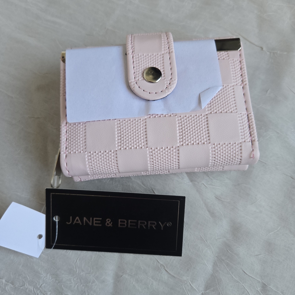 Jane & Berry Pink Checkered Wallet